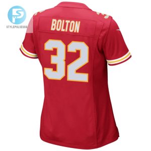 Nick Bolton 32 Kansas City Chiefs 2024 Divisional Patch Game Women Jersey Red stylepulseusa 1 2