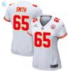 Trey Smith 65 Kansas City Chiefs 2024 Divisional Patch Game Women Jersey White stylepulseusa 1