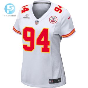 Malik Herring 94 Kansas City Chiefs 2024 Divisional Patch Game Women Jersey White stylepulseusa 1 1