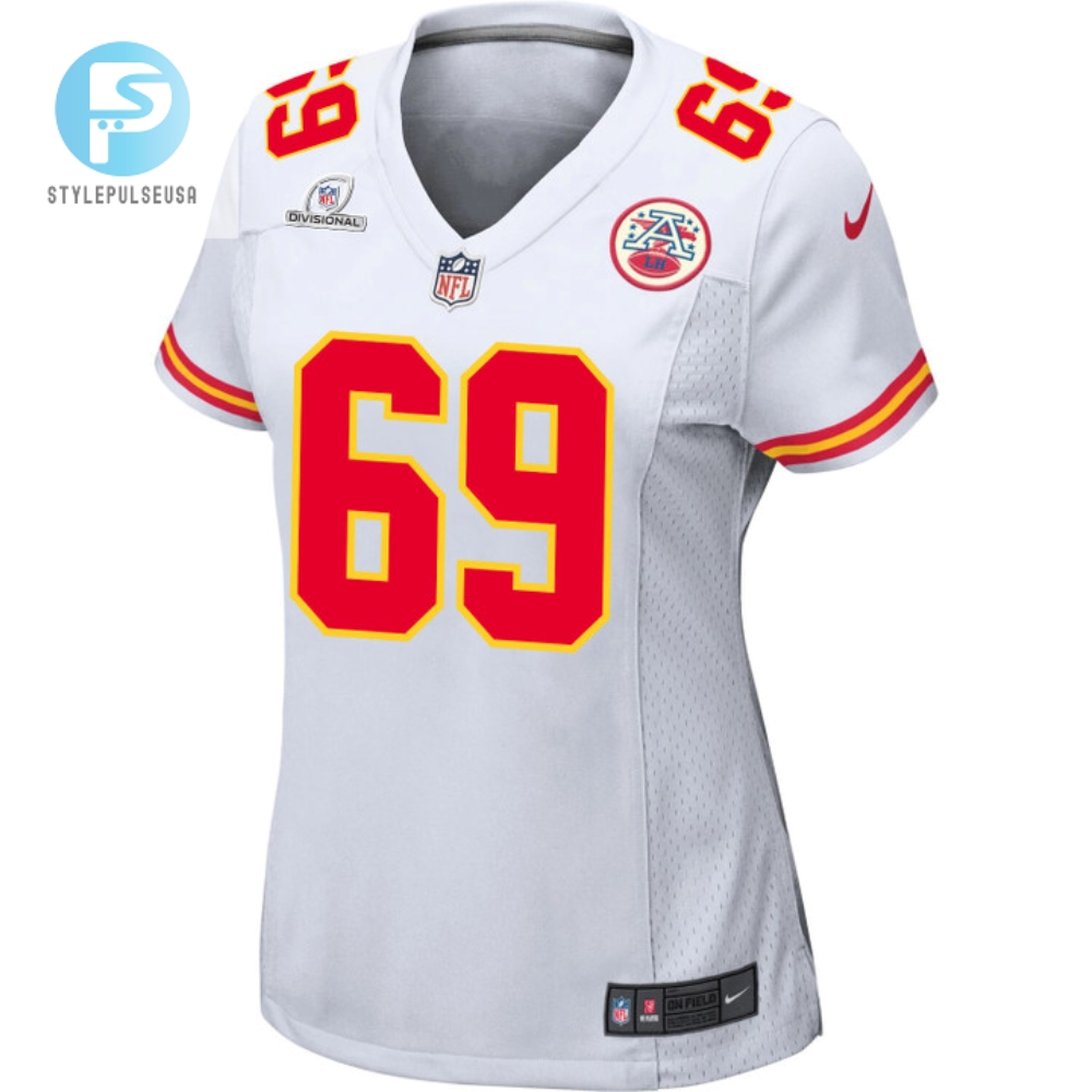 Mike Pennel 69 Kansas City Chiefs 2024 Divisional Patch Game Women Jersey  White 
