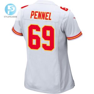 Mike Pennel 69 Kansas City Chiefs 2024 Divisional Patch Game Women Jersey White stylepulseusa 1 2