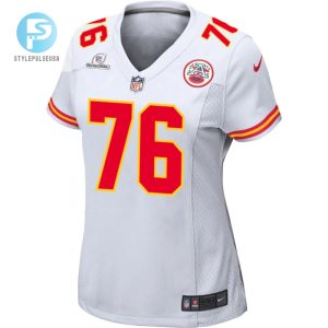 Prince Tega Wanogho 76 Kansas City Chiefs 2024 Divisional Patch Game Women Jersey White stylepulseusa 1 1