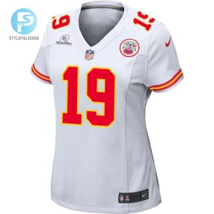 Kadarius Toney 19 Kansas City Chiefs 2024 Divisional Patch Game Women Jersey White stylepulseusa 1 1