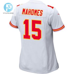 Patrick Mahomes 15 Kansas City Chiefs 2024 Divisional Patch Game Women Jersey White stylepulseusa 1 2