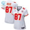 Travis Kelce 87 Kansas City Chiefs 2024 Divisional Patch Game Women Jersey White stylepulseusa 1