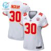 Keaontay Ingram 30 Kansas City Chiefs 2024 Divisional Patch Game Women Jersey White stylepulseusa 1