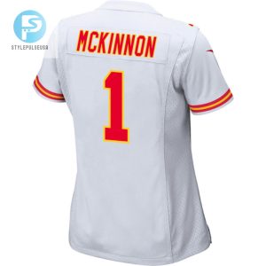 Jerick Mckinnon 1 Kansas City Chiefs 2024 Divisional Patch Game Women Jersey White stylepulseusa 1 2