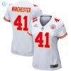 James Winchester 41 Kansas City Chiefs 2024 Divisional Patch Game Women Jersey White stylepulseusa 1