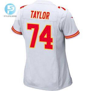 Jawaan Taylor 74 Kansas City Chiefs 2024 Divisional Patch Game Women Jersey White stylepulseusa 1 2