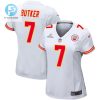 Harrison Butker 7 Kansas City Chiefs 2024 Divisional Patch Game Women Jersey White stylepulseusa 1