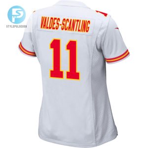 Marquez Valdesscantling 11 Kansas City Chiefs 2024 Divisional Patch Game Women Jersey White stylepulseusa 1 2