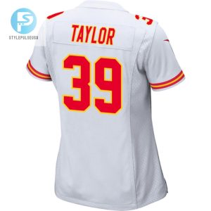 Keith Taylor 39 Kansas City Chiefs 2024 Divisional Patch Game Women Jersey White stylepulseusa 1 2