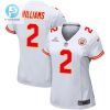 Joshua Williams 2 Kansas City Chiefs 2024 Divisional Patch Game Women Jersey White stylepulseusa 1