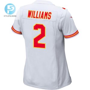 Joshua Williams 2 Kansas City Chiefs 2024 Divisional Patch Game Women Jersey White stylepulseusa 1 2