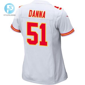 Mike Danna 51 Kansas City Chiefs 2024 Divisional Patch Game Women Jersey White stylepulseusa 1 2