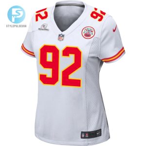 Neil Farrell 92 Kansas City Chiefs 2024 Divisional Patch Game Women Jersey White stylepulseusa 1 1