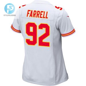 Neil Farrell 92 Kansas City Chiefs 2024 Divisional Patch Game Women Jersey White stylepulseusa 1 2