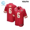 Bryan Cook 6 Kansas City Chiefs 2024 Divisional Patch Game Youth Jersey Red stylepulseusa 1