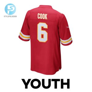 Bryan Cook 6 Kansas City Chiefs 2024 Divisional Patch Game Youth Jersey Red stylepulseusa 1 2