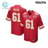 Austin Reiter 61 Kansas City Chiefs 2024 Divisional Patch Game Youth Jersey Red stylepulseusa 1