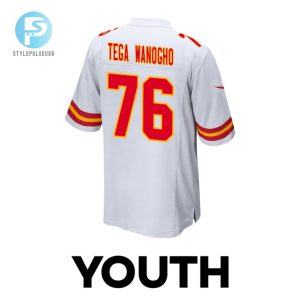 Prince Tega Wanogho 76 Kansas City Chiefs 2024 Divisional Patch Game Youth Jersey White stylepulseusa 1 2