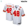 Cole Christiansen 48 Kansas City Chiefs 2024 Divisional Patch Game Youth Jersey White stylepulseusa 1