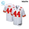 Cam Jones 44 Kansas City Chiefs 2024 Divisional Patch Game Youth Jersey White stylepulseusa 1