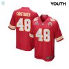 Cole Christiansen 48 Kansas City Chiefs 2024 Divisional Patch Game Youth Jersey Red stylepulseusa 1