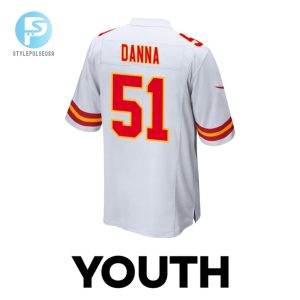 Mike Danna 51 Kansas City Chiefs 2024 Divisional Patch Game Youth Jersey White stylepulseusa 1 2