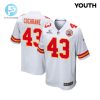 Jack Cochrane 43 Kansas City Chiefs 2024 Divisional Patch Game Youth Jersey White stylepulseusa 1