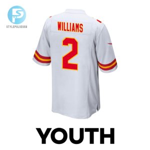 Joshua Williams 2 Kansas City Chiefs 2024 Divisional Patch Game Youth Jersey White stylepulseusa 1 2