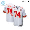 Jawaan Taylor 74 Kansas City Chiefs 2024 Divisional Patch Game Youth Jersey White stylepulseusa 1