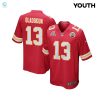 Chris Oladokun 13 Kansas City Chiefs 2024 Divisional Patch Game Youth Jersey Red stylepulseusa 1