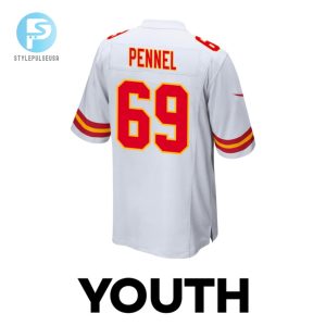 Mike Pennel 69 Kansas City Chiefs 2024 Divisional Patch Game Youth Jersey White stylepulseusa 1 2