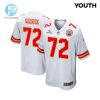 Chukwuebuka Godrick 72 Kansas City Chiefs 2024 Divisional Patch Game Youth Jersey White stylepulseusa 1