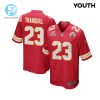 Drue Tranquill 23 Kansas City Chiefs 2024 Divisional Patch Game Youth Jersey Red stylepulseusa 1