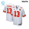 Chris Oladokun 13 Kansas City Chiefs 2024 Divisional Patch Game Youth Jersey White stylepulseusa 1