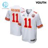 Marquez Valdesscantling 11 Kansas City Chiefs 2024 Divisional Patch Game Youth Jersey White stylepulseusa 1