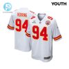 Malik Herring 94 Kansas City Chiefs 2024 Divisional Patch Game Youth Jersey White stylepulseusa 1