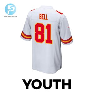 Blake Bell 81 Kansas City Chiefs 2024 Divisional Patch Game Youth Jersey White stylepulseusa 1 2