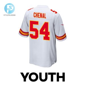 Leo Chenal 54 Kansas City Chiefs 2024 Divisional Patch Game Youth Jersey White stylepulseusa 1 2