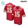 Patrick Mahomes 15 Kansas City Chiefs 2024 Divisional Patch Game Youth Jersey Red stylepulseusa 1