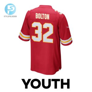 Nick Bolton 32 Kansas City Chiefs 2024 Divisional Patch Game Youth Jersey Red stylepulseusa 1 2