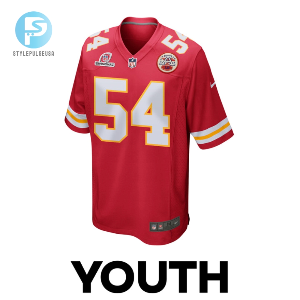 Ljarius Sneed 38 Kansas City Chiefs 2024 Divisional Patch Game Youth Jersey  Red 