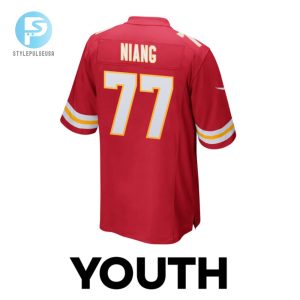 Lucas Niang 77 Kansas City Chiefs 2024 Divisional Patch Game Youth Jersey Red stylepulseusa 1 2