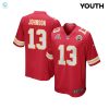 Nazeeh Johnson 13 Kansas City Chiefs 2024 Divisional Patch Game Youth Jersey Red stylepulseusa 1