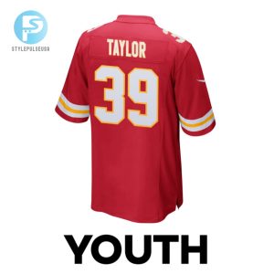 Keith Taylor 39 Kansas City Chiefs 2024 Divisional Patch Game Youth Jersey Red stylepulseusa 1 2