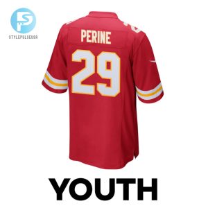 Leo Chenal 54 Kansas City Chiefs 2024 Divisional Patch Game Youth Jersey Red stylepulseusa 1 2