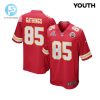 Izaiah Gathings 85 Kansas City Chiefs 2024 Divisional Patch Game Youth Jersey Red stylepulseusa 1