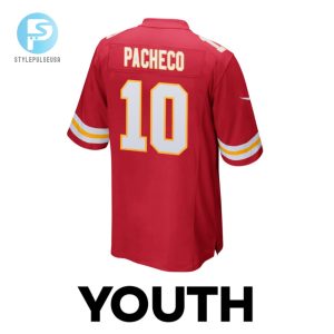 Isiah Pacheco 10 Kansas City Chiefs 2024 Divisional Patch Game Youth Jersey Red stylepulseusa 1 2